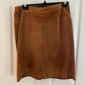 Vintage Real Suede Ann Taylor Mini Skirt 1990s 12